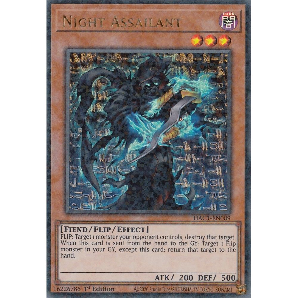 Image for Night Assailant (Duel Terminal) (HAC1-EN009) (HAC1) - YuGiOh
