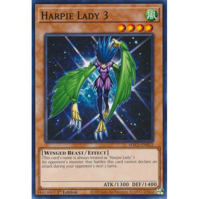 Image for Harpie Lady 3 (HAC1-EN012) (HAC1) - YuGiOh