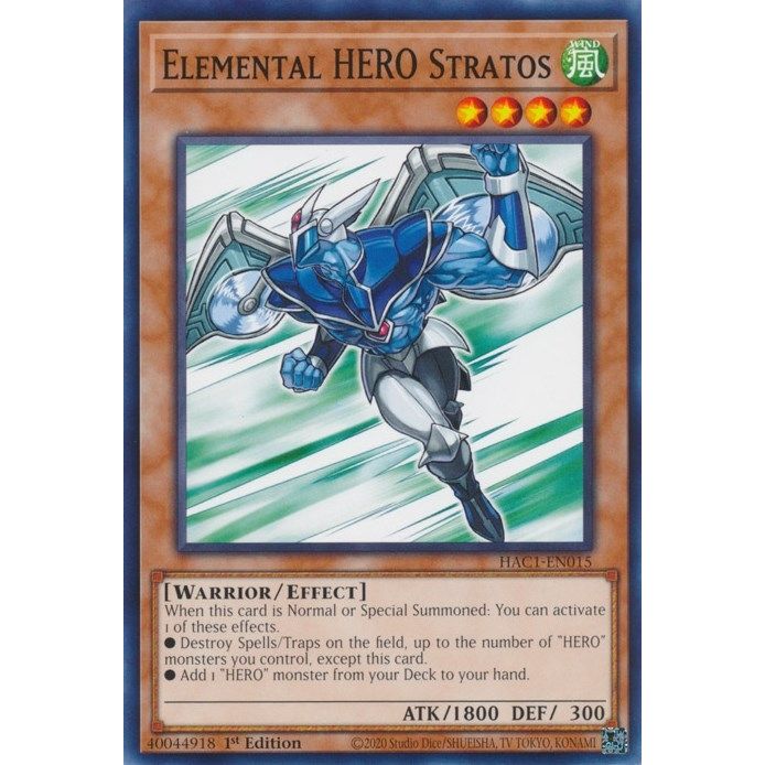 Image for Elemental HERO Stratos (HAC1-EN015) (HAC1) - YuGiOh