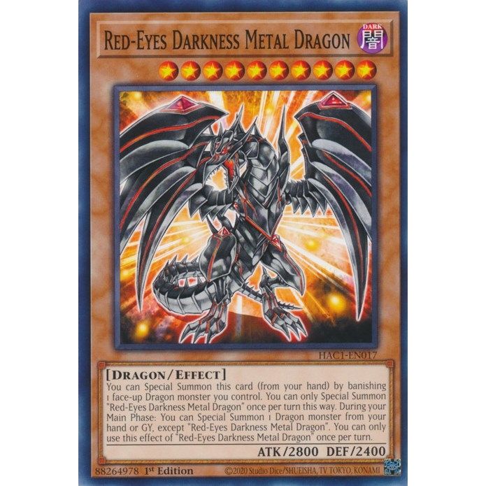 Image for Red-Eyes Darkness Metal Dragon (HAC1-EN017) (HAC1) - YuGiOh