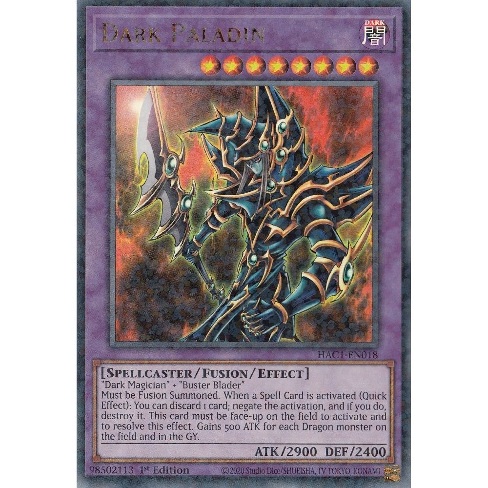 Image for Dark Paladin (Duel Terminal) (HAC1-EN018) (HAC1) - YuGiOh