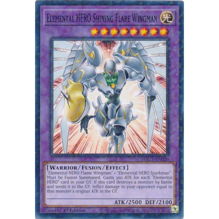 Image for Elemental HERO Shining Flare Wingman (Duel Terminal) (HAC1-EN020) (HAC1) - YuGiOh