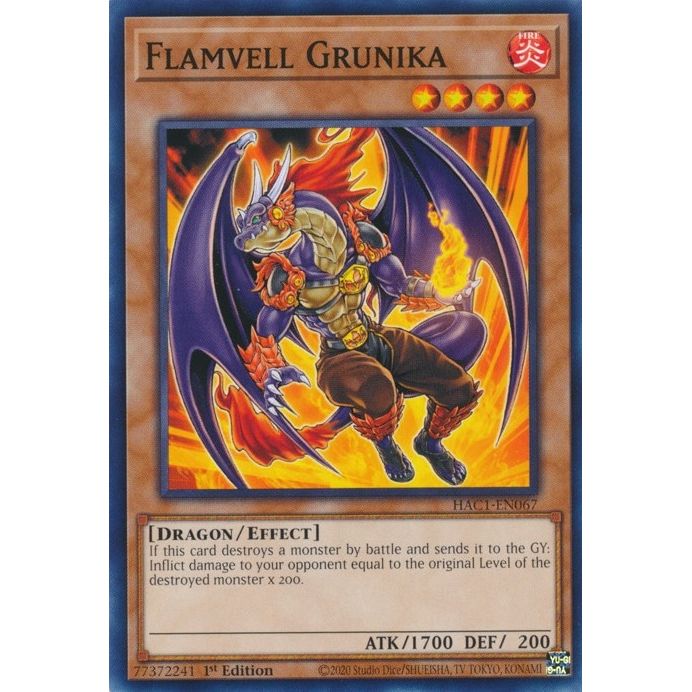Image for Flamvell Grunika (HAC1-EN067) (HAC1) - YuGiOh