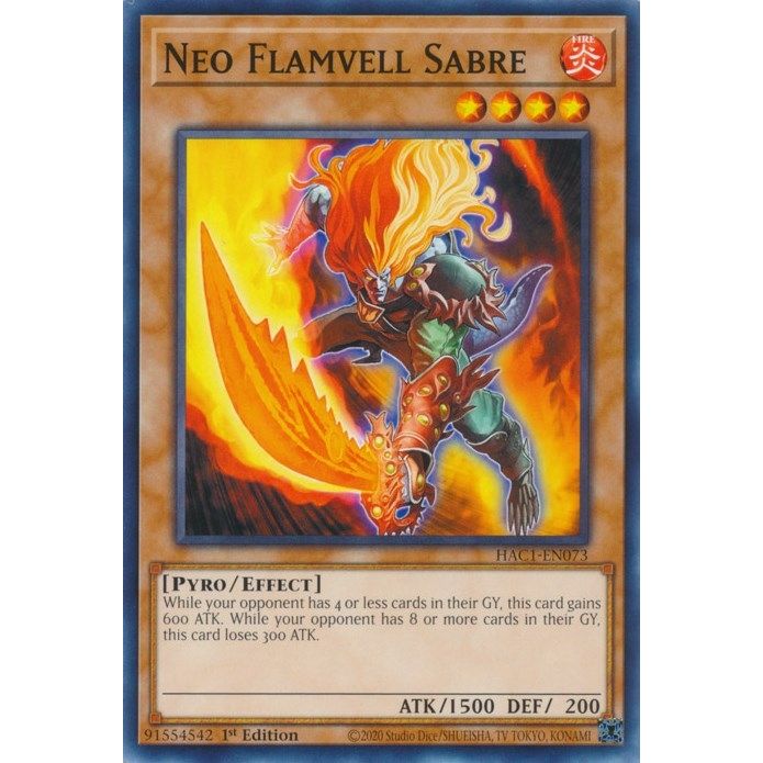 Image for Neo Flamvell Sabre (HAC1-EN073) (HAC1) - YuGiOh