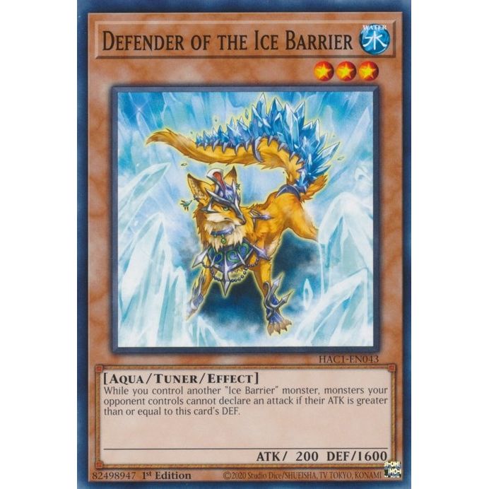 Image for Defender of the Ice Barrier (HAC1-EN043) (HAC1) - YuGiOh