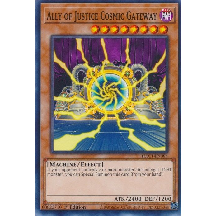 Image for Ally of Justice Cosmic Gateway (HAC1-EN084) (HAC1) - YuGiOh