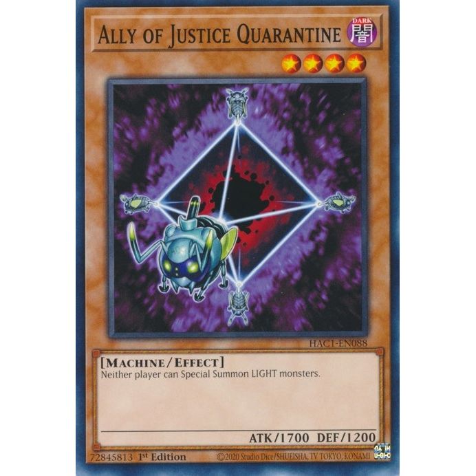 Image for Ally of Justice Quarantine (HAC1-EN088) (HAC1) - YuGiOh