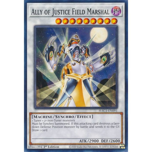 Image for Ally of Justice Field Marshal (HAC1-EN091) (HAC1) - YuGiOh