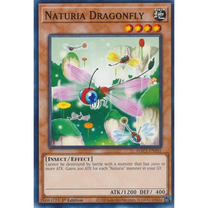 Image for Naturia Dragonfly (HAC1-EN101) (HAC1) - YuGiOh