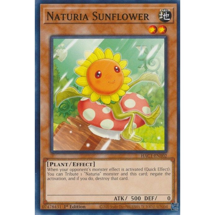 Image for Naturia Sunflower (HAC1-EN102) (HAC1) - YuGiOh