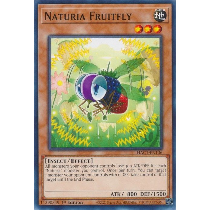 Image for Naturia Fruitfly (HAC1-EN106) (HAC1) - YuGiOh