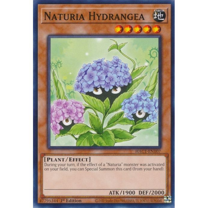 Image for Naturia Hydrangea (HAC1-EN107) (HAC1) - YuGiOh