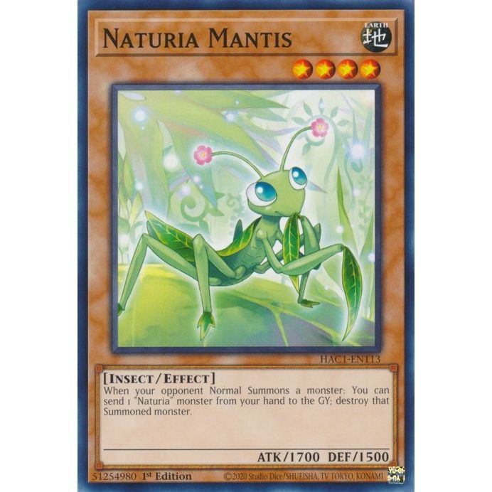 Image for Naturia Mantis (HAC1-EN113) (HAC1) - YuGiOh