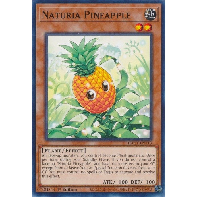 Image for Naturia Pineapple (HAC1-EN118) (HAC1) - YuGiOh