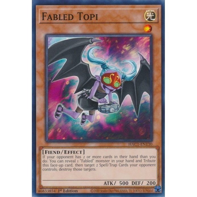 Image for Fabled Topi (HAC1-EN130) (HAC1) - YuGiOh