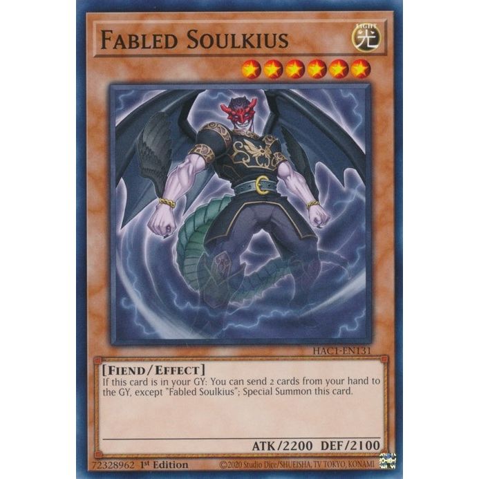 Image for Fabled Soulkius (HAC1-EN131) (HAC1) - YuGiOh