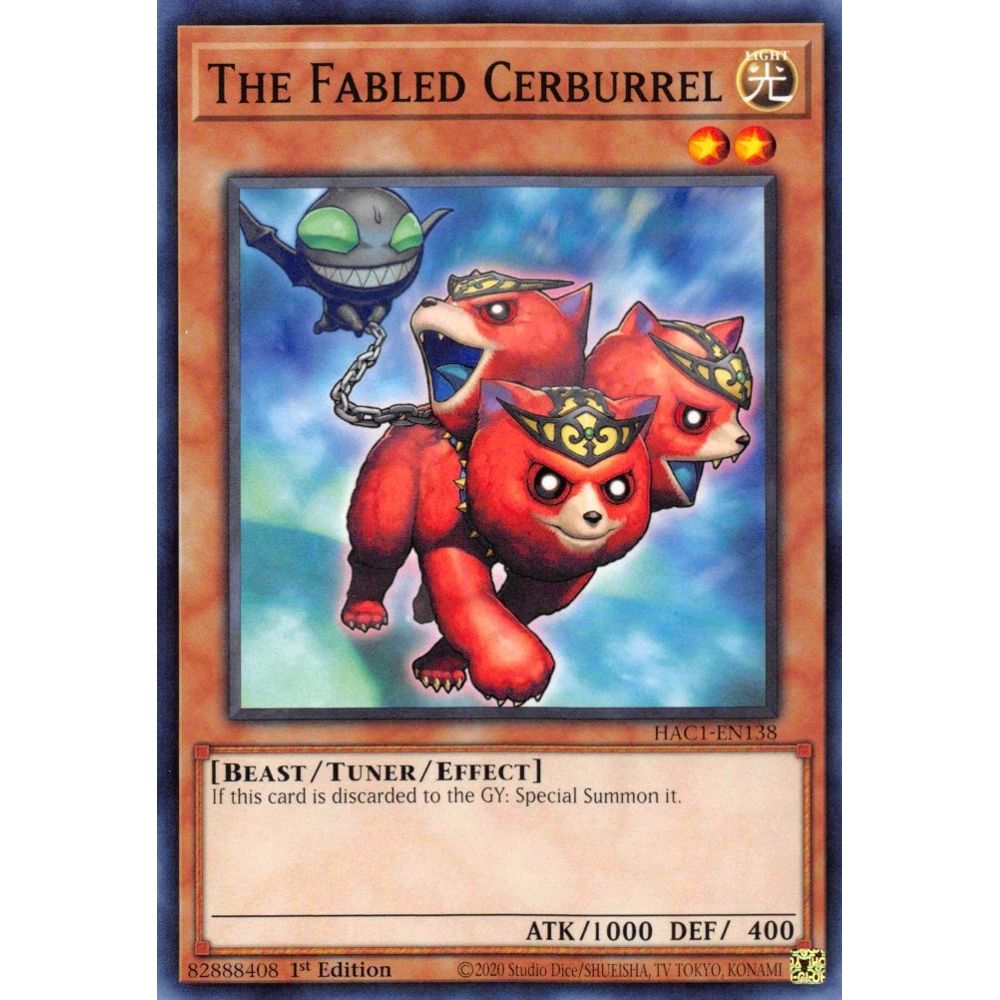 Image for The Fabled Cerburrel (HAC1-EN138) (HAC1) - YuGiOh