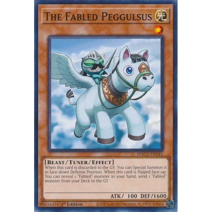 Image for The Fabled Peggulsus (HAC1-EN141) (HAC1) - YuGiOh
