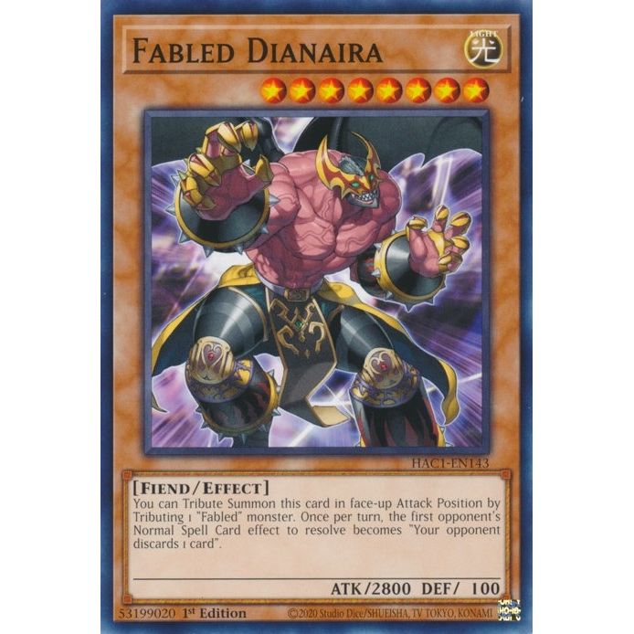 Image for Fabled Dianaira (HAC1-EN143) (HAC1) - YuGiOh