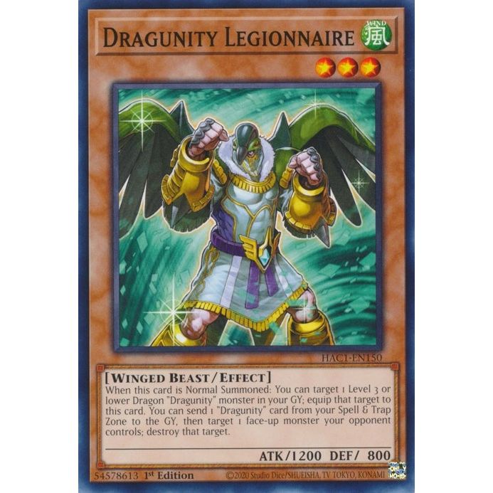 Image for Dragunity Legionnaire (HAC1-EN150) (HAC1) - YuGiOh