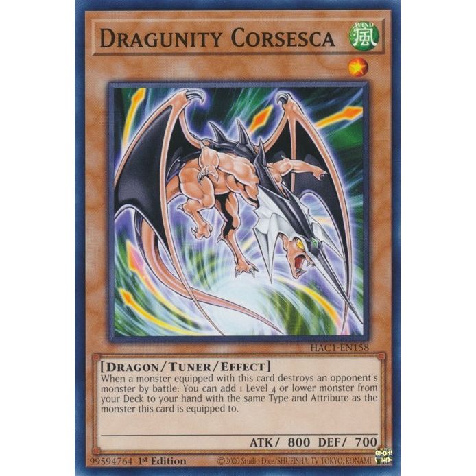 Image for Dragunity Corsesca (HAC1-EN158) (HAC1) - YuGiOh
