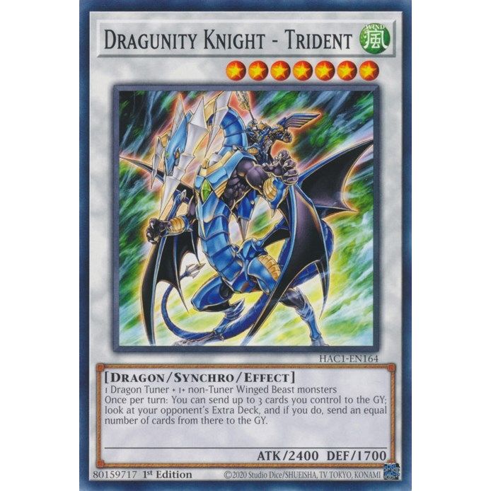 Image for Dragunity Knight - Trident (HAC1-EN164) (HAC1) - YuGiOh