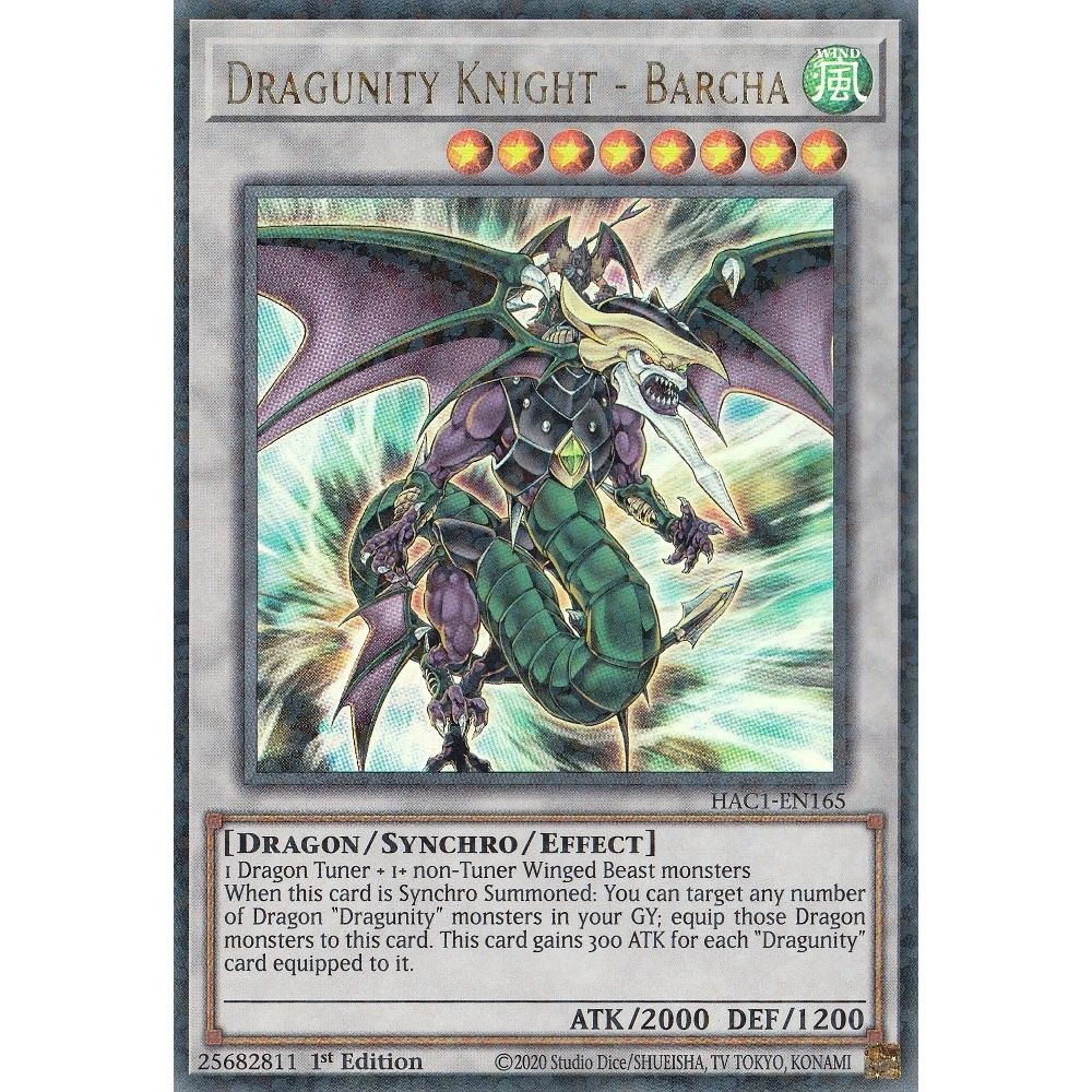 Image for Dragunity Knight - Barcha (Duel Terminal) (HAC1-EN165) (HAC1) - YuGiOh
