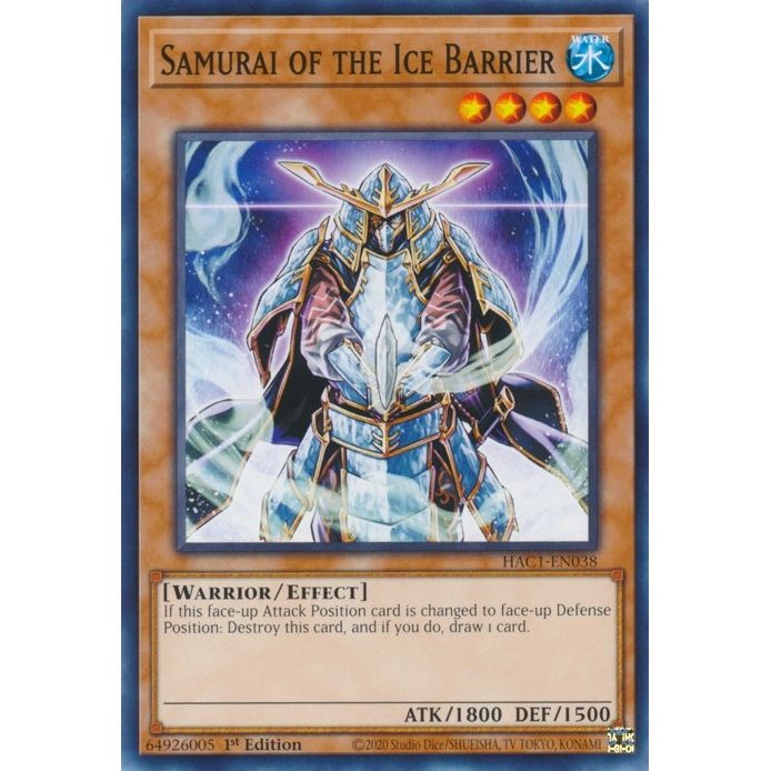 Image for Samurai of the Ice Barrier (HAC1-EN038) (HAC1) - YuGiOh