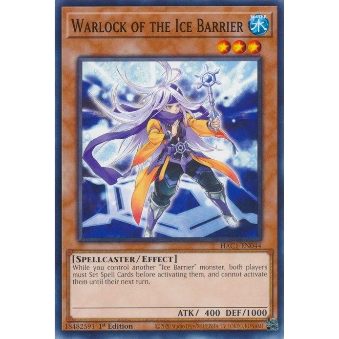 Image for Warlock of the Ice Barrier (HAC1-EN044) (HAC1) - YuGiOh