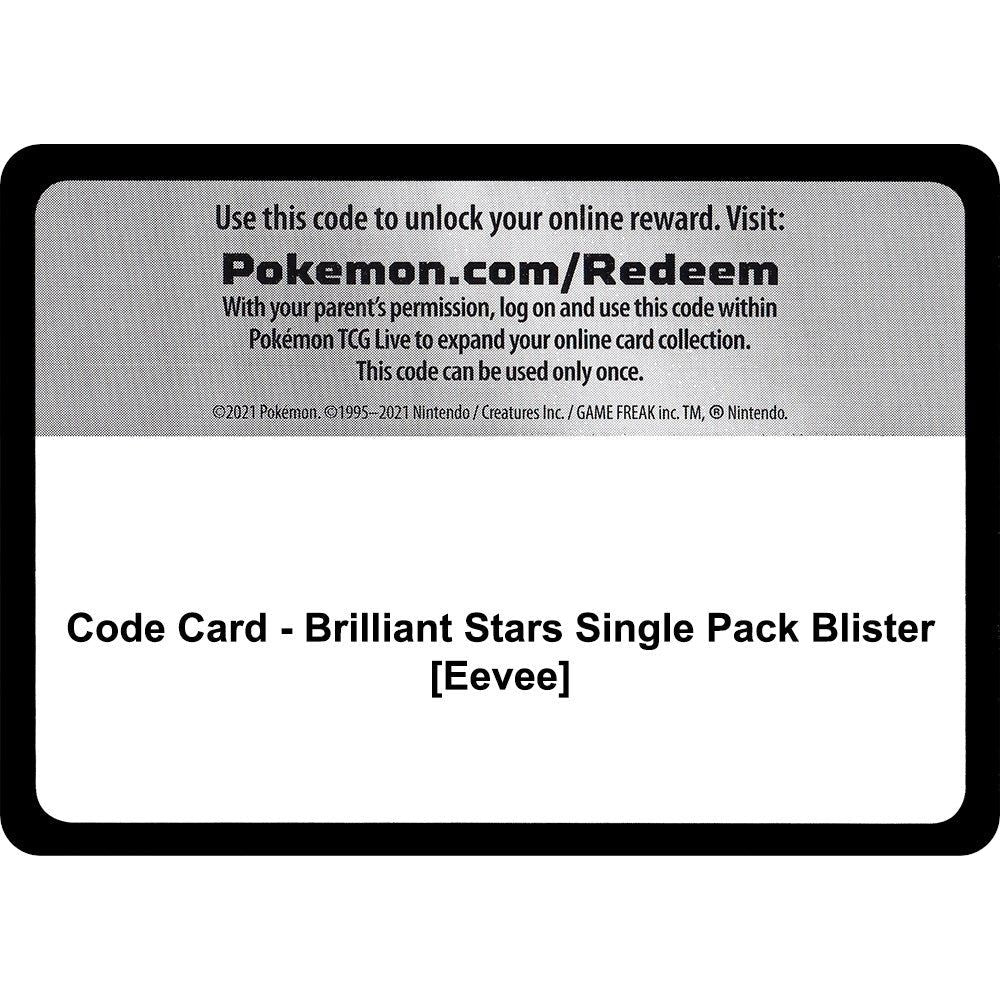 Image for Code Card - Brilliant Stars Single Pack Blister [Eevee] (SWSH09) - Pokemon