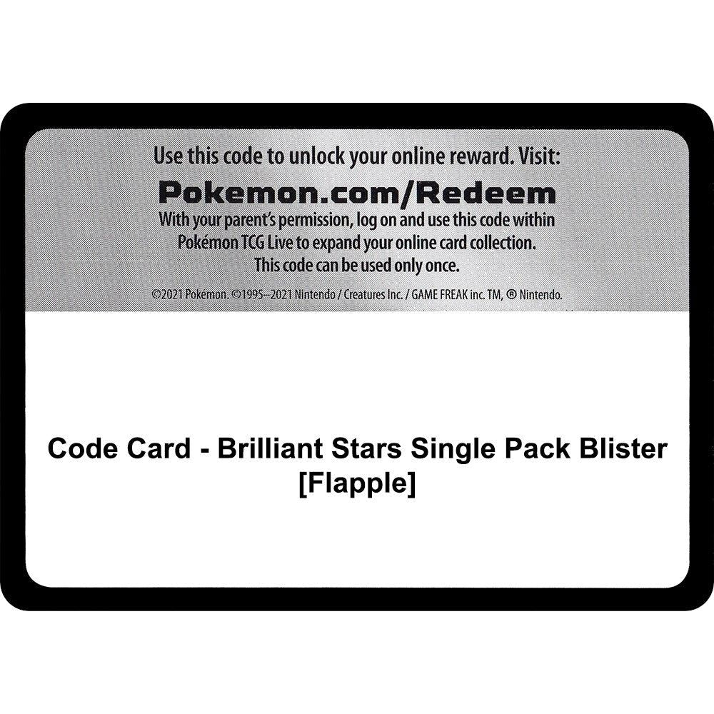 Image for Code Card - Brilliant Stars Single Pack Blister [Flapple] (SWSH09) - Pokemon
