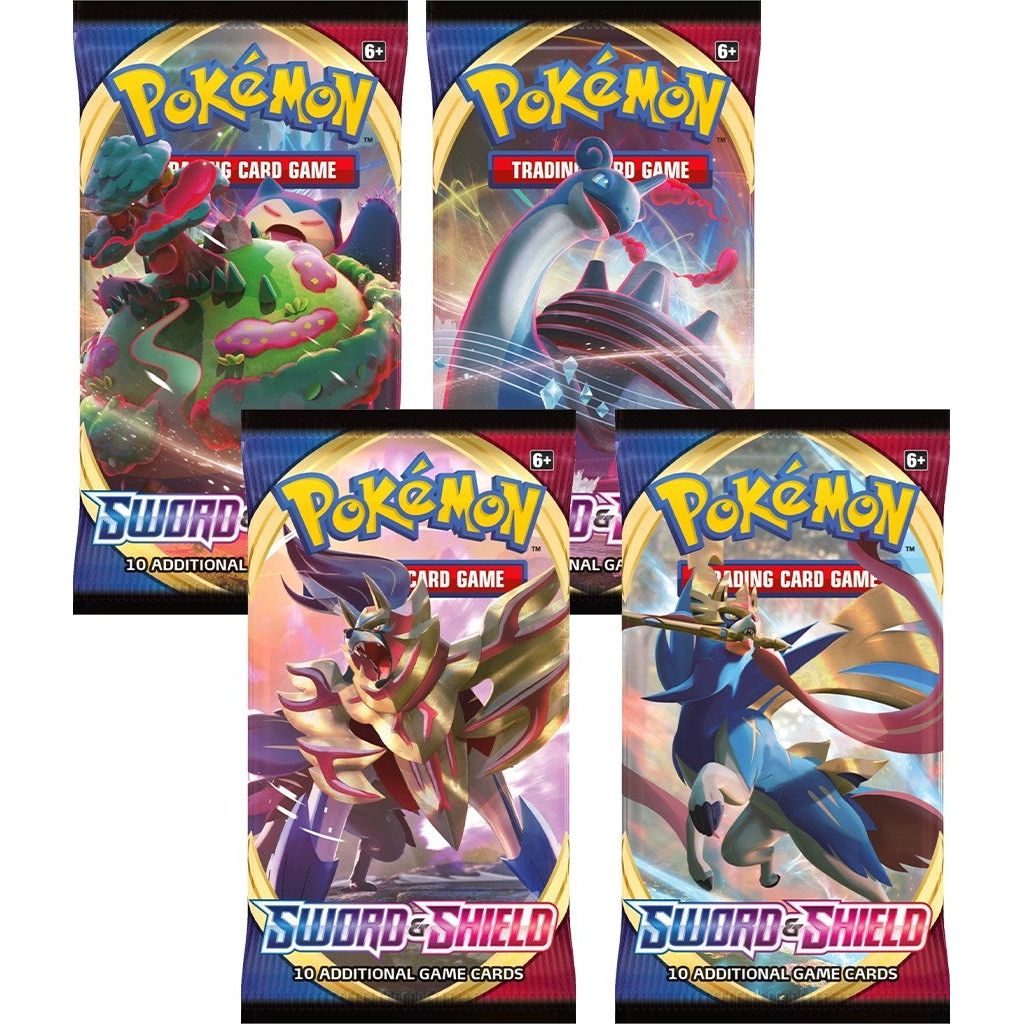 Image for Sword and Shield Base Set Booster Pack Art Bundle [Set of 4] - Pokemon