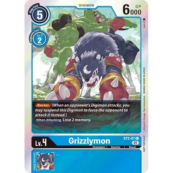 Image for Grizzlymon - ST2-07 (Official Tournament Pack Vol.4) (ST2-07 C) (ST-2) - Digimon Card Game