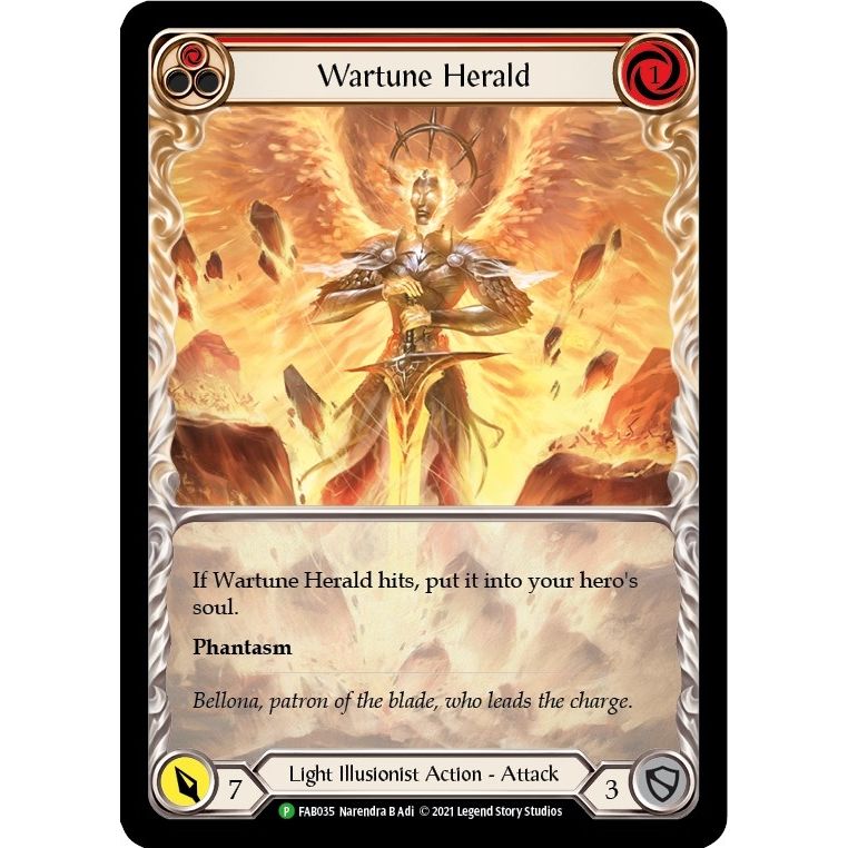 Image for Wartune Herald (Red) (Extended Art) - FAB035 (FAB035) (PR) - Flesh and Blood TCG