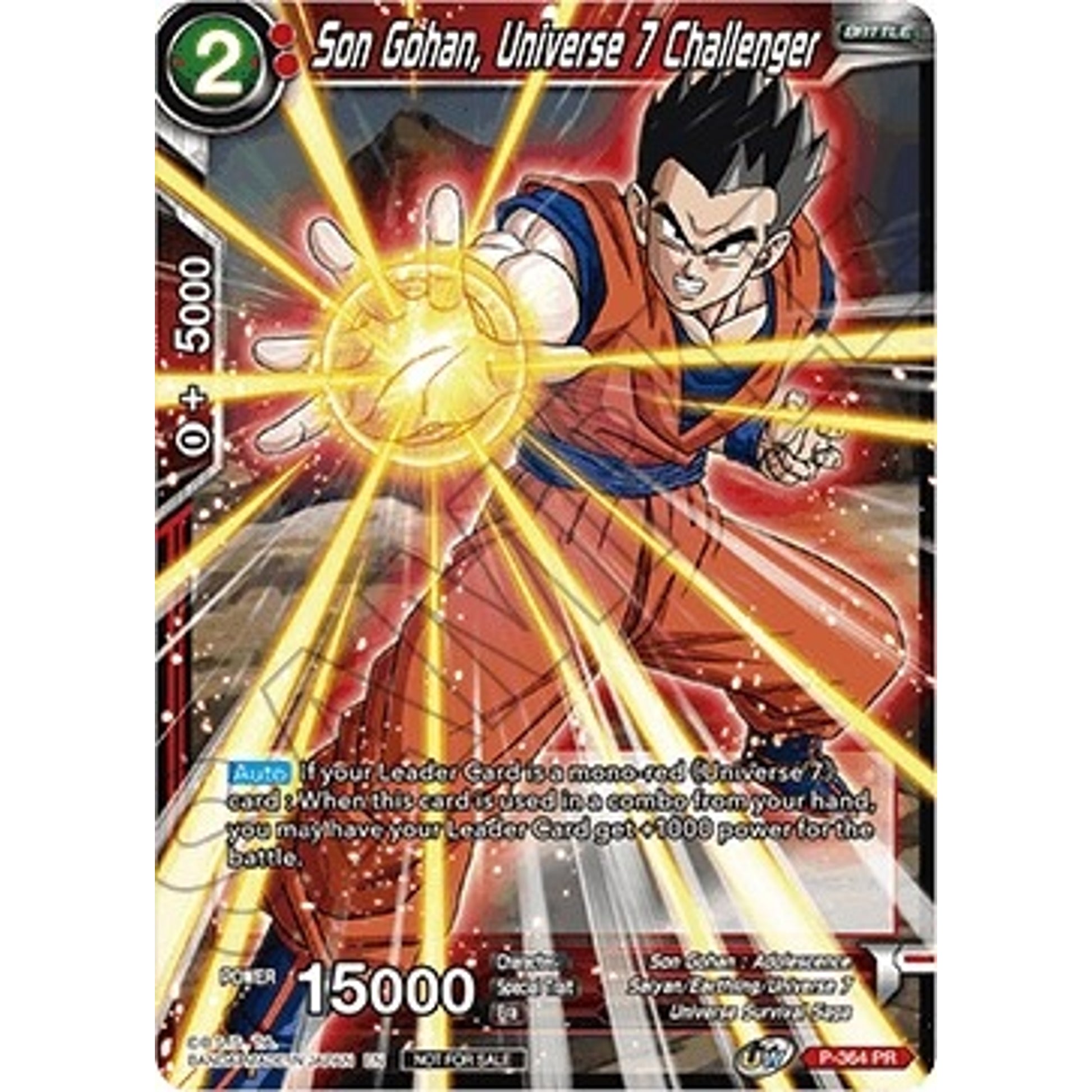 Image for Son Gohan, Universe 7 Challenger (Tournament Pack Vol. 7) (P-364) (TPR) - Dragon Ball Super: Masters
