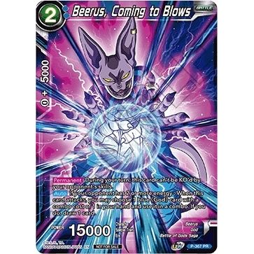 Image for Beerus, Coming to Blows (Tournament Pack Vol. 7) (P-367) (TPR) - Dragon Ball Super: Masters