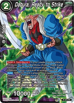 Image for Dabura, Ready to Strike (Tournament Pack Vol. 7) (P-374) (TPR) - Dragon Ball Super: Masters