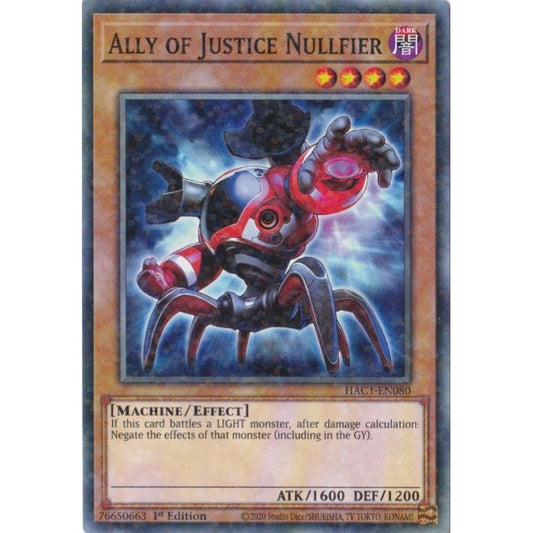 Image for Ally of Justice Nullfier (Duel Terminal) (HAC1-EN080) (HAC1) - YuGiOh