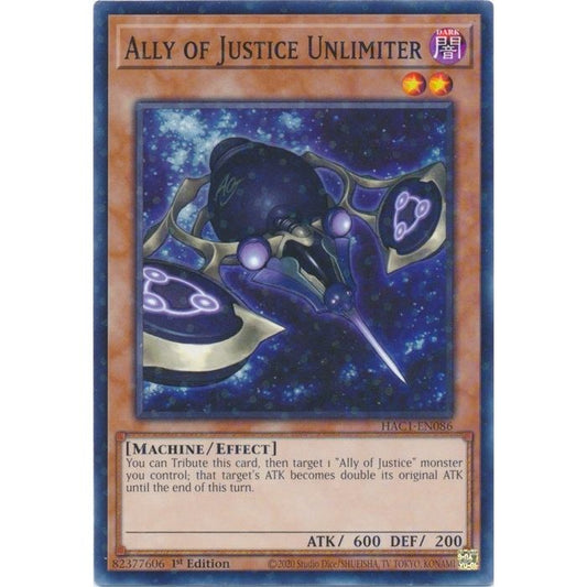 Image for Ally of Justice Unlimiter (Duel Terminal) (HAC1-EN086) (HAC1) - YuGiOh