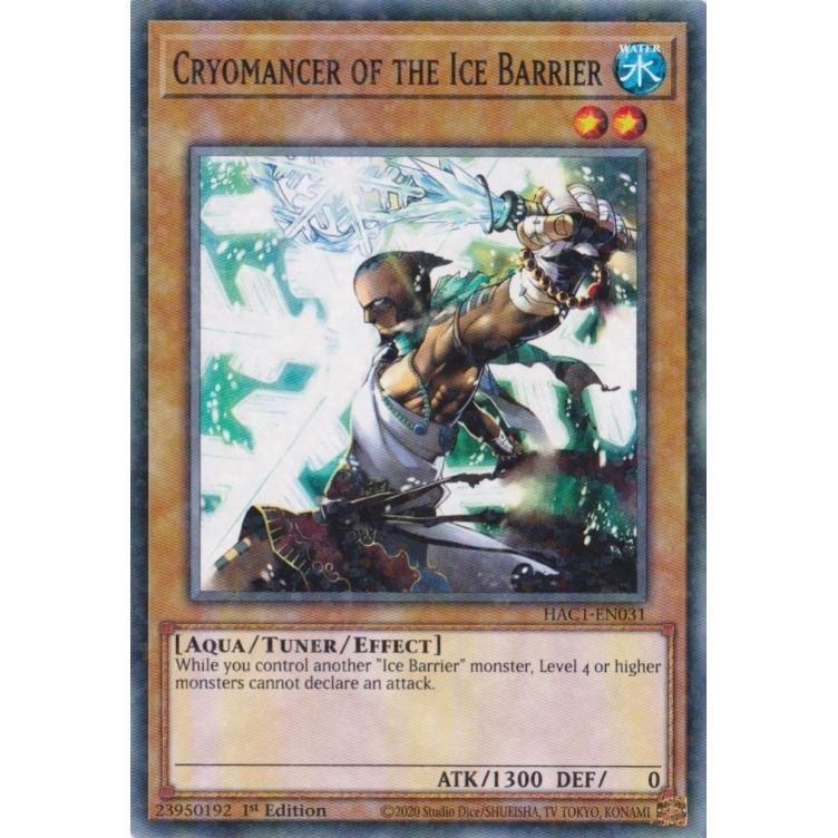 Image for Cryomancer of the Ice Barrier (Duel Terminal) (HAC1-EN031) (HAC1) - YuGiOh