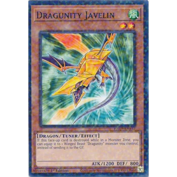 Image for Dragunity Javelin (Duel Terminal) (HAC1-EN157) (HAC1) - YuGiOh