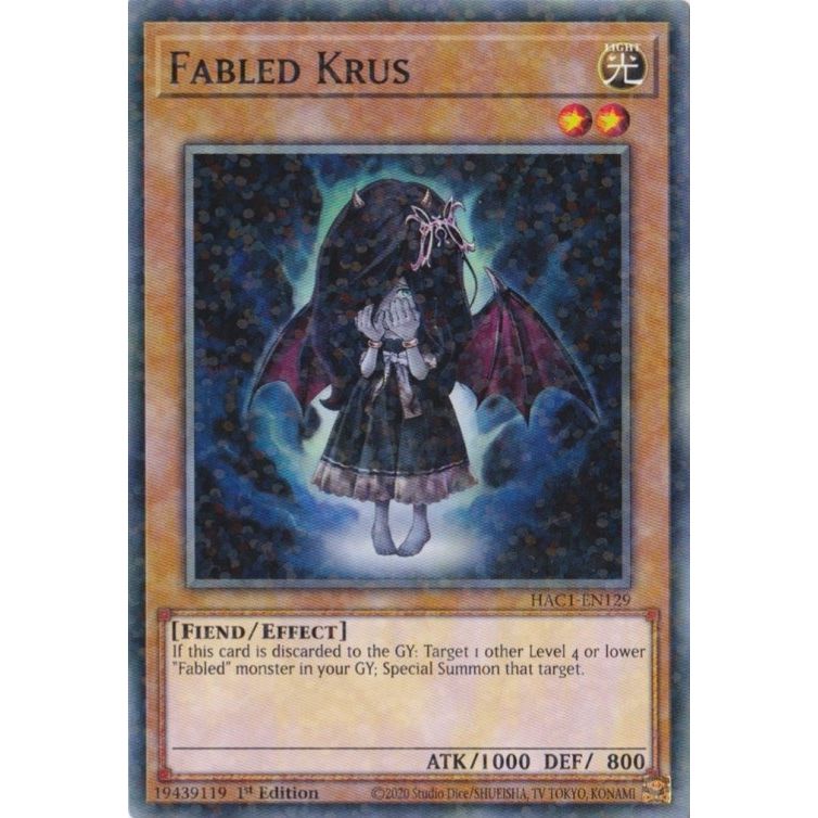 Image for Fabled Krus (Duel Terminal) (HAC1-EN129) (HAC1) - YuGiOh
