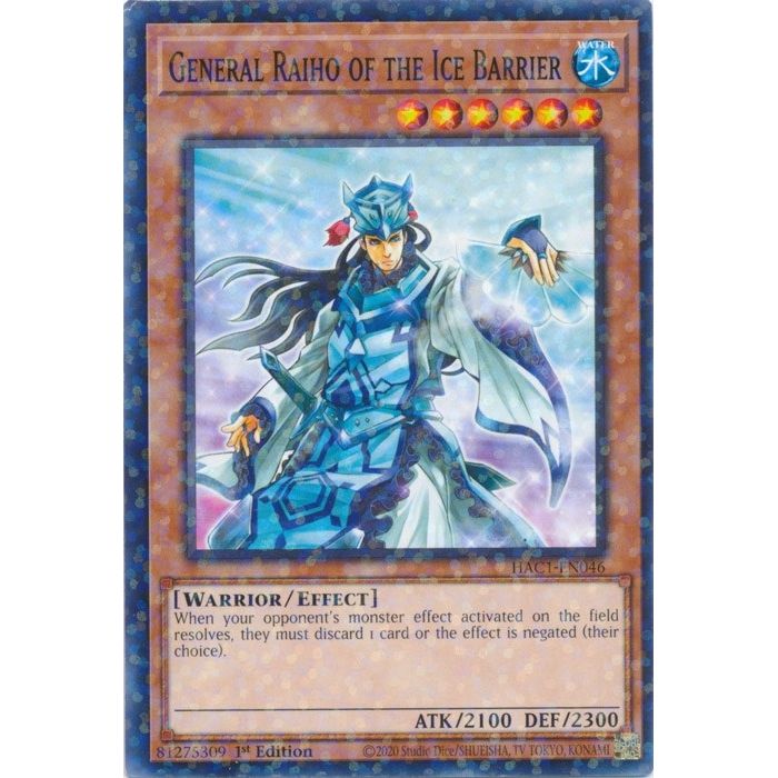 Image for General Raiho of the Ice Barrier (Duel Terminal) (HAC1-EN046) (HAC1) - YuGiOh