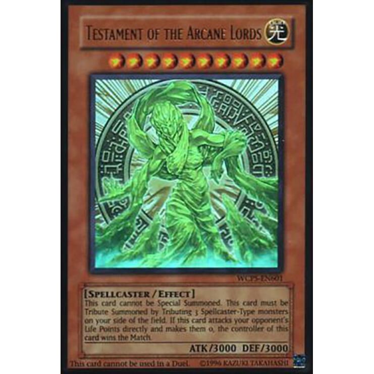 Image for Testament of the Arcane Lords (WCPS-EN601) - YuGiOh