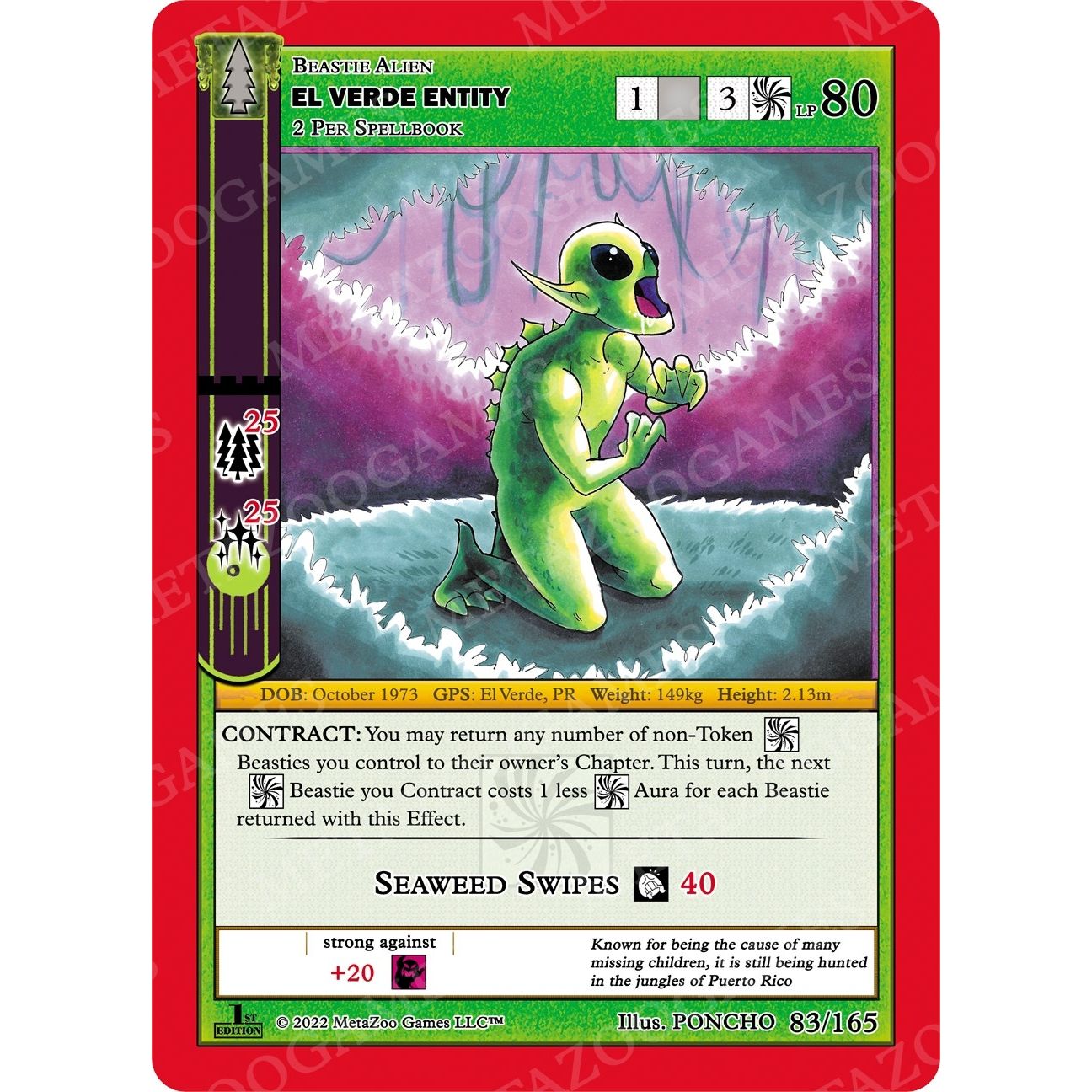 Image for El Verde Entity (83/165) (WILFE) - MetaZoo