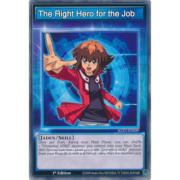 Image for The Right Hero for the Job (SGX1-ENS09) - YuGiOh