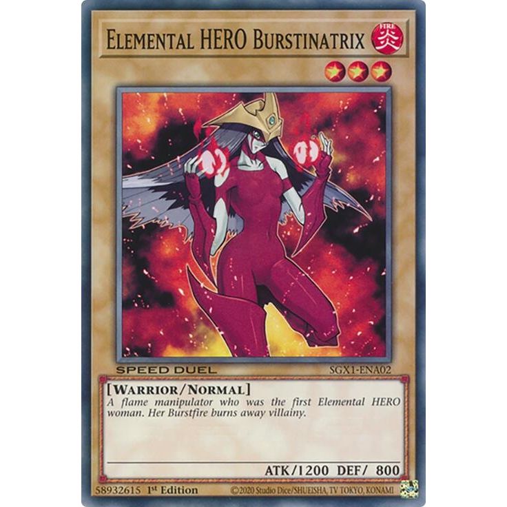 Image for Elemental HERO Burstinatrix (SGX1-ENA02) - YuGiOh