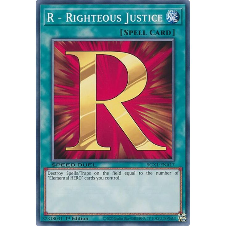 Image for R - Righteous Justice (SGX1-ENA17) - YuGiOh