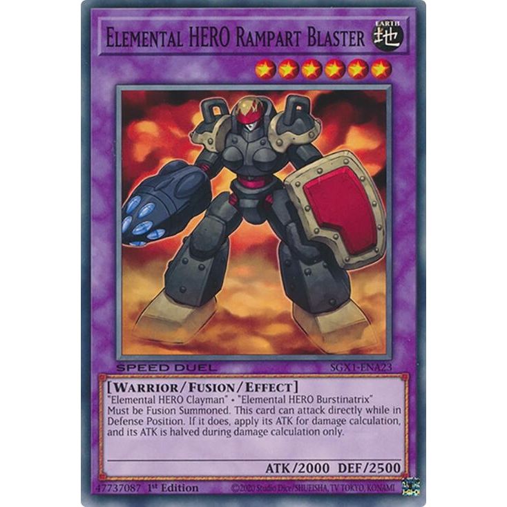 Image for Elemental HERO Rampart Blaster (SGX1-ENA23) - YuGiOh
