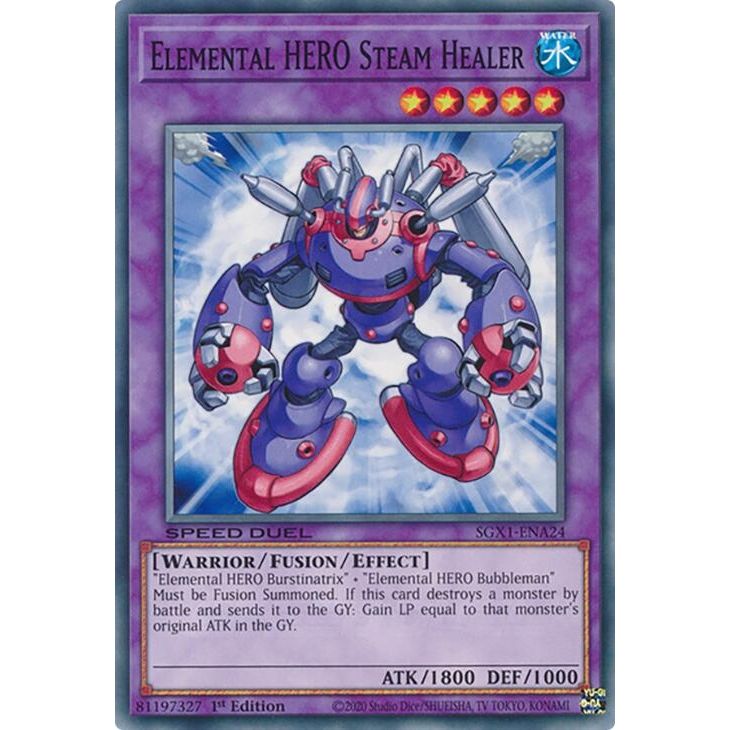 Image for Elemental HERO Steam Healer (SGX1-ENA24) - YuGiOh